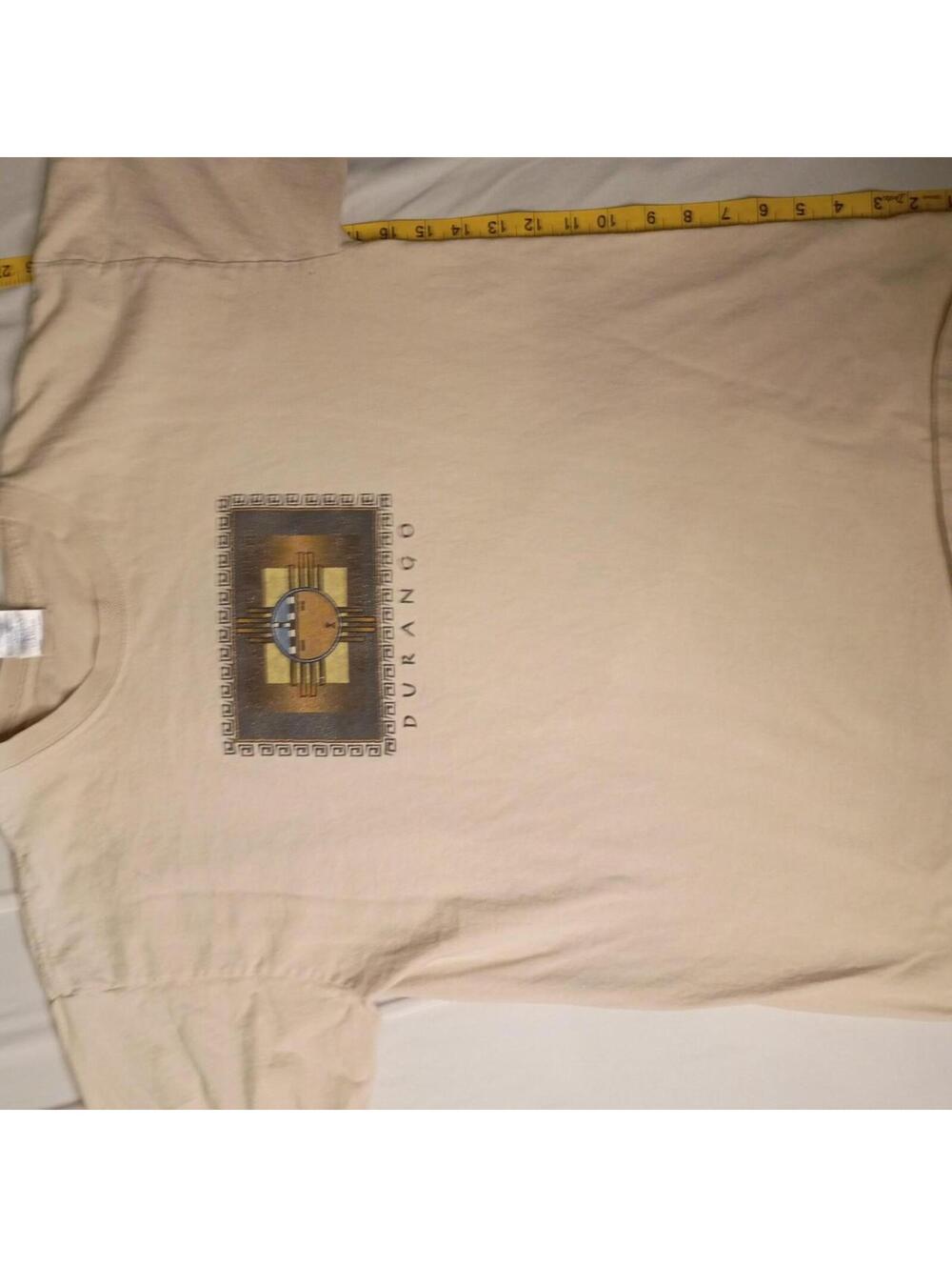 Durango Men's Cream and Tan Tshirt
